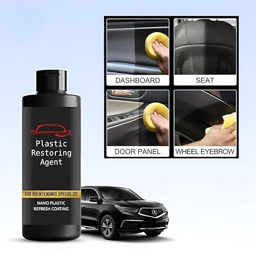 Plastic Revitalizing Coating Agent – 100ml (Pack of 2) Restore & Protect Car Plastic